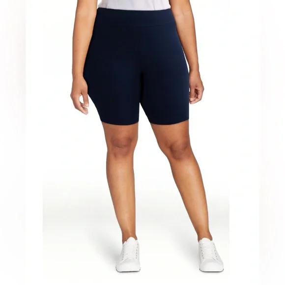 TERRA & SKY Biker Shorts Size 4X 28W-30W Polyester Spandex Navy Blue Womens NWOT - Picture 2 of 6